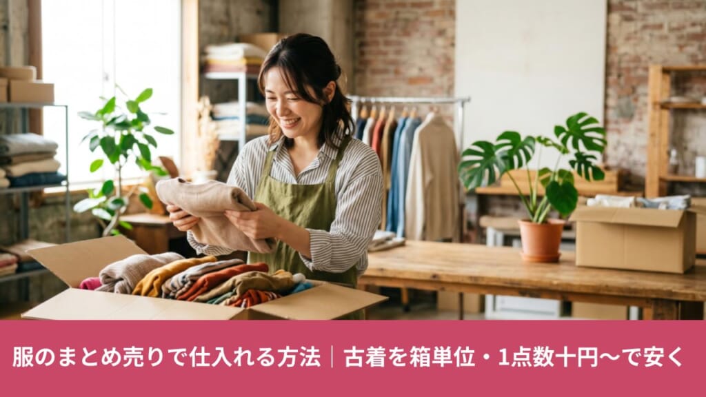 服のまとめ売りで仕入れる方法｜古着を箱単位・1点数十円〜で安く 