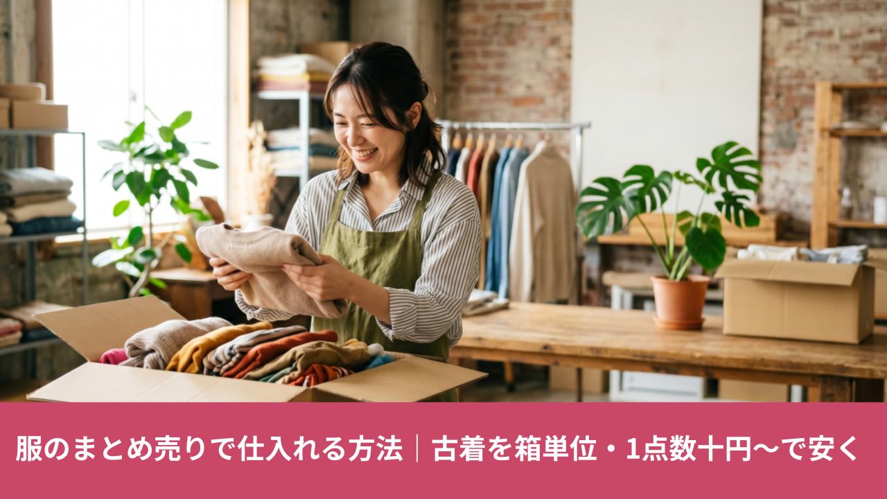 服のまとめ売りで仕入れる方法｜古着を箱単位・1点数十円〜で安く